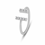 Brilio Silver Očarljiv srebrn prstan s cirkoni RI113W (Obseg 55 mm)