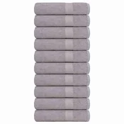 Vidaxl Kopalne brisače FROGN 10 kosov sive 100x150 cm 360 g/m2