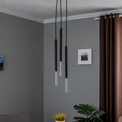 SOLLUX LIGHTING Visoka svetilka Thalassa, črna/zlata, 20 cm, 3-žarilna, G9 - Dnevna soba/jedilnica - Sodobni - črna, zlata - Kovina