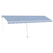 Vidaxl Prostostoječa avtomatska tenda 600x300 cm modra/bela