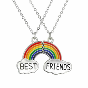 Northix Ogrlica prijateljstva, Best Friends - Rainbow