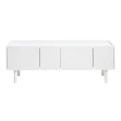 Bela TV omarica 160x55x45 cm Bera – Unique Furniture
