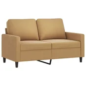 Vidaxl Kavč dvosed rjav 120 cm žamet