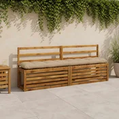 vidaXL Blazina za klop VIANEN 100% poliester Peščena 190 x 30 x 12 cm