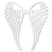 shumee Angel Wings MDF Beli božični okraski Ročno izdelani obeski iz makrameja
