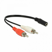 DELOCK Delock adapter AVDIO 2xRCA M-Jack 3,5Ž 20cm 85806, (21028135)