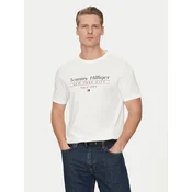 Tommy Hilfiger Majica Center Stack MW0MW38621 Bela Regular Fit