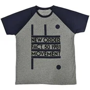 New Order Movement Raglan Grey & Navy Blue XL Majica
