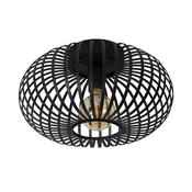 Lucide 78174/40/30 - Stropna svetilka MANUELA 1xE27/60W/230V črna