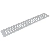 Prezračevalna rešetka, 500 x 80 mm, aluminij, naravno eloksiran