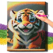 shumee 5D diamantno vezenje z okvirjem diamantna slika mozaik za otroke tiger OhArt!