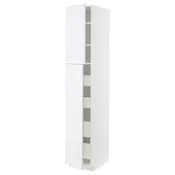 METOD/MAXIMERA Visoka omara z 2 vrati/4 predali, bela/Ringhult bela, 40x60x220 cm