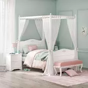 Cilek Rustic white krevet sa baldahinom (120x200 cm) ( 20.72.1303.00-4903-21.06.5004.00 )