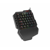 GENESIS THOR 100 RGB, Mechanical Gaming Keypad, Switch type: Outemu Red, Antighosting, RGB Backlit, Wired, USB