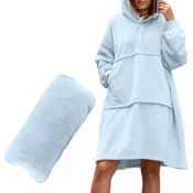 Pulover & odeja s kapuco 4v1 – svetlo modra XXL - Froster - Rojstni dan - Za 18 let - Birma