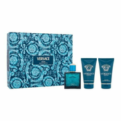 Versace Eros Set toaletna voda 50 ml + gel za prhanje 50 ml + balzam po britju 50 ml za moške