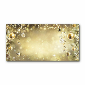 tulup.si Slika na akrilnem steklu Zlata božična kroglice okras 120x60 cm