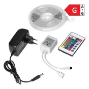 RGB LED trak s upravljalnikom in virom napajanja 5 m
