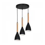 Okrugli luster na sajli MUZA 3xE27/60W/230V