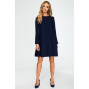 Style Ženska mini obleka Flonor S137 tmavo modrá XXL