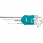 Total L-ključi Skupaj THT106291 IMBUS L-ključi podaljšani, komplet 9 kosov, 1,5-10 mm, s kroglico, CrV