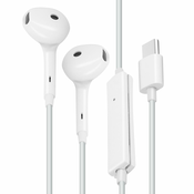 OPPO Žicne slušalke Oppo USB C, mikro vecnamenski gumb - bele, (20731488)