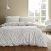 Bež enojna flanelna posteljnina 135x200 cm Floral Toile – Bianca
