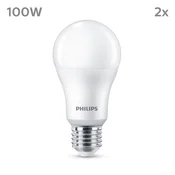 Philips LED žarnica E27 13W 1.521lm 2.700K mat 2 kosa - Plastika