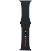 Remen Audi sportski remen Sport Red Logo od kvalitetnog silikona za Apple Watch 44/45/46/49mm crni (AUS-SR-AW44-49-R8/D2-BK)