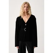 Le Privé  kardigan ženski z viskozo YVETTE SWEATER NOIR