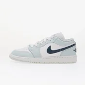 Air Jordan 1 Low Kids White/ Squadron Blue-Aura 3.5Y
