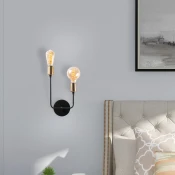 Opviq Zidna lampa 2 x E27 Max 40, Crna