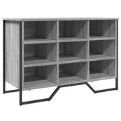 Vidaxl Omarica za čevlje siva sonoma 90x38x61,5 cm inženirski les