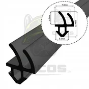 shumee PVC tesnilo za okna S-1388 črno 1m