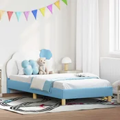 Krevet za djecu s uzglavljem Plava 90 x 200 cm PU