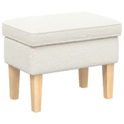 Vidaxl Podnožje Krem 55 x 35 x 41 cm Bouclé
