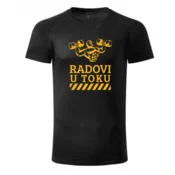 Muška sportska majica Radovi u toku CS4199, Crna