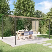 vidaXL Nadstrešek taupe 4x3 m 180 g/m2 blago in jeklo