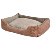vidaXL Krevet za pse s jastukom PU umjetna koža velicina L Bež