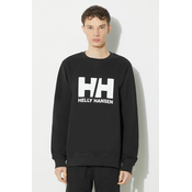 Bombažen pulover Helly Hansen moška, črna barva