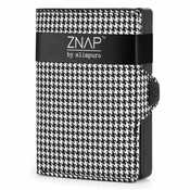 Slimpuro ZNAP Slim Wallet, 12 kartic, predalček za kovance, 8 x 1,8 x 6 cm (Š x V x G), zaščita RFID (ZNAPHoundstBlack12)