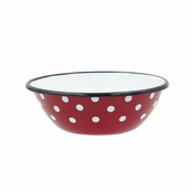 EMAJLIRANA SKLEDA 16 CM, DEKOR POLKA DOT