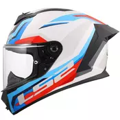 LS2 FF820 Rapid III Hyper kaciga za motocikle s punim licem, sjajna bijela-plavo-crvena