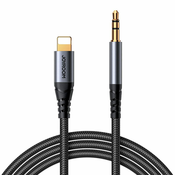 Noah Stereo zvočni kabel za iPhone iPad AUX 3,5 mm mini jack - Lightning 1,2 m črn