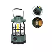 Aigostar - LED prigušiva kamping svetiljka LED/3xAA, zelena, 17,5 cm