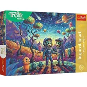 Trefl - Puzzle Družina Treflik: Vesoljske fantazije - 100 kosov