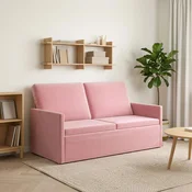 Vidaxl Dvosedenjski kavč Roza 150 x 81 x 82 cm Žamet