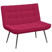 Vidaxl klop Vino rdeča 110x74x84 cm Žamet