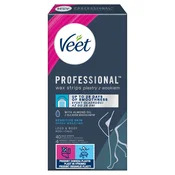 Veet voščeni trakovi za odstranjevanje dlak, telo in noge, občutljiva koža 40 kosov.