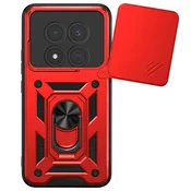OEM Mayaxess, Prstanasti etui za Redmi Note 15 Pro Plus 5G z drsnim pokrovčkom kamere, Rdeča, (5000274309)